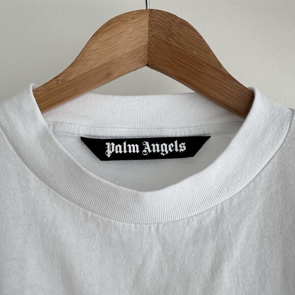 Palm Angels Shirt Mens Medium Palm Tree Logo Streetwear Minimalist Modern Basic - Picture 3 of 14
